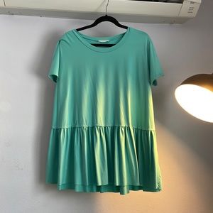 Entro Teal Peplum style top (L)